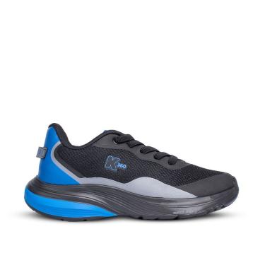 Imagem de Tênis Infantil Menino K360 Super Leve Preto Azul Royal Esportivo Confortável Moderno Anatômico