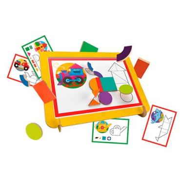 Imagem de Brinquedo Educativo Jogo Formas Magnéticas Infantil - Genérica