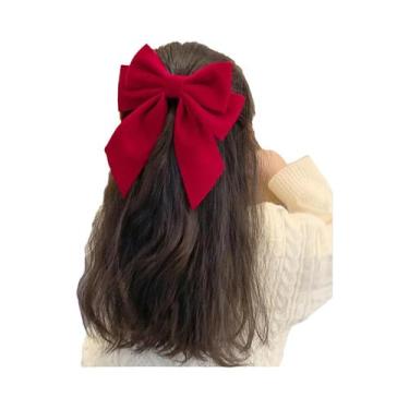 Imagem de Presilha De Cabelo Feminina Vintage De Veludo - Acessório De Moda Para