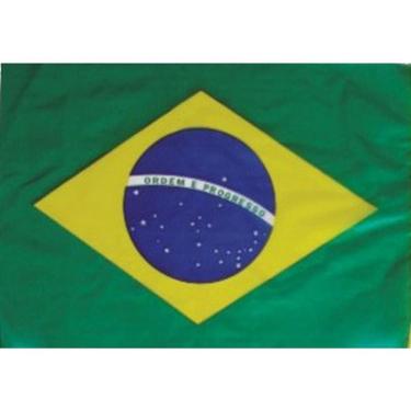 Imagem de Bandeira do Brasil sem Haste 30x47cm Pacote com 50 Unidades Verde Real Seda