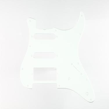 Imagem de Escudo para Guitarra 62 JPN Strat HSS Acrílico 2,3mm 11 Furos Branco Spirit 211-WH