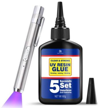 Imagem de Kit de Resina UV DecorRom 60 g com Luz UV Recarregável