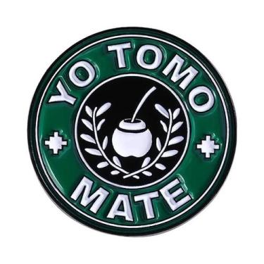 Imagem de Pin De Esmalte Engraçado De Capivara Bebendo Erva-Mate, Broche De Meta