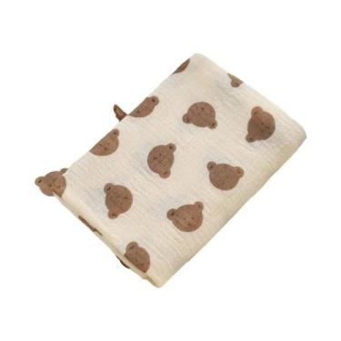 Imagem de Manta De Algodão Muslin 100x100cm Para Bebê Recém-Nascido, Toalha De B