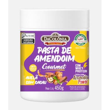 Imagem de DaColônia Pasta de Amendoim Gourmet Com Whey Protein Sabor Avelã e Cacau 450g