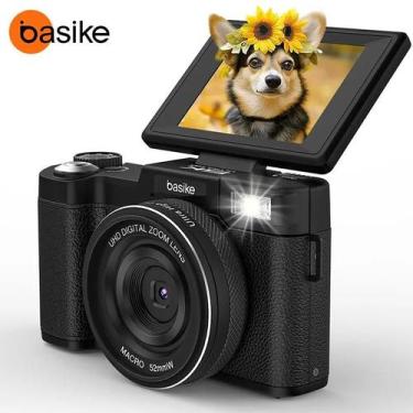 Imagem de Câmera Digital Basike BaCAM306 5K, 64MP, Zoom Óptico 18x, Tela Dupla, 