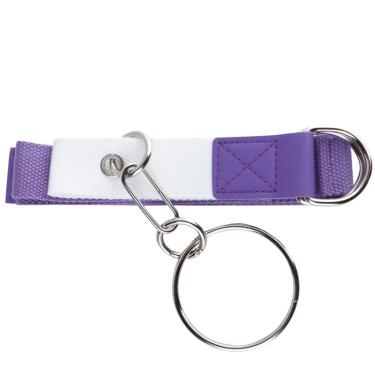 Imagem de Lona Cinto Loop Duplo Buckle Cintura Strap Moda Cintura Cintura Decoração Em Branco e Roxo