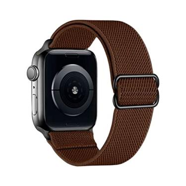 Imagem de Pulseira Nylon Solo Elástica Compatível com Apple Watch (38/40/41, Marrom)