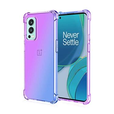 Imagem de Estojo de TPU de Air Bag de cor híbrida para Oneplus 10 Nord 2 Nord2 9 9R 8T 8 Nord CE N10 N20 N100 5G Capa protetora à prova de choque, roxo e azul, para Oneplus 9