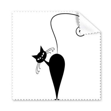Imagem de Pano de limpeza para tela de telefone com desenho de animal de Halloween Gato preto 5 peças