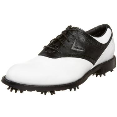 Imagem de Callaway Tênis de golfe masculino Ft Chev Saddle, Branco/preto, US Men's 10 M