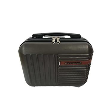 Imagem de Frasqueira Mão Bordo Bolsa Maleta Necessaire Viagem Maquiagem M (Grafite)
