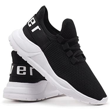 Imagem de Tênis Masculino Ever Way Fitness Leve Conforto Macio Preto+branco 39