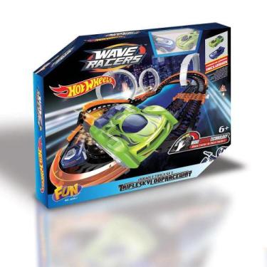 Imagem de Hot Wheels Pista Wave Racers Triple Sky Loop 8599-7 - Fun - Mattel