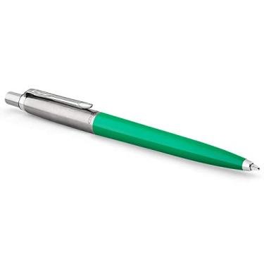 Imagem de Parker Caneta de gel original Jotter | Acabamento verde retrô dos anos 90 | Ponta média (0,7 mm) | Tinta azul | 1 unidade