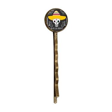Imagem de Chapéu Caveira México Happy The Day Of The Dead Retro Metal Hair Bobby Pin Headwear