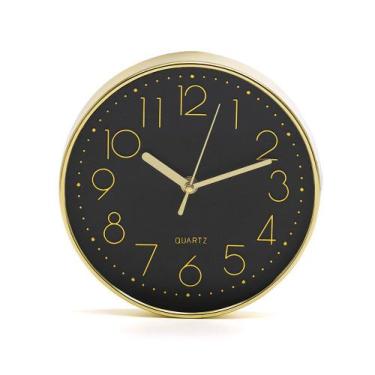 Imagem de Relógio De Parede 20,3cm Preto Gold - Sottile