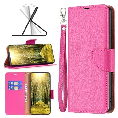 Imagem de Capas de telefone padrão Lichee Samsung Galaxy A14 A 14 5G capa de couro slots para cartão de visita clipe de carteira à prova de choque capa de telefone Samsung A14 5G capas (rosa, Samsung A14 5G)