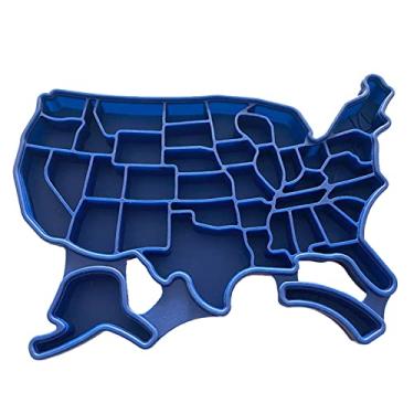 Imagem de LNGODEHO Moldes de silicone para bandeja de gelo americana com tampa, segurança reutilizável doméstica, ferramenta flexível para decoração doméstica para coquetéis de uísque, cubos de gelo, chocolates, shots de gelatina (azul)