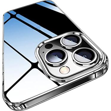 Imagem de Capa transparente anti-amarelo atualizada para iPhone 14 13 12 11 Pro Max Transparente à prova de choque Silicone Phone Case Proteção da lente, transparente, para iphone 11Pro