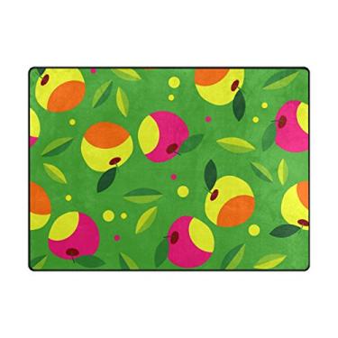 Imagem de My Little Nest Tapete colorido para frutas, leve, antiderrapante, macio, 1,2 m x 1,6 m, esponja de memória para ambientes internos e externos, tapete para decoração de sala de estar, quarto, escritório, cozinha