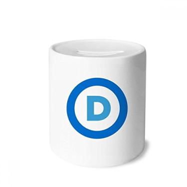 Imagem de DIYthinker Porta-moedas de cerâmica com emblema do Partido Democrático da América, porta-moedas
