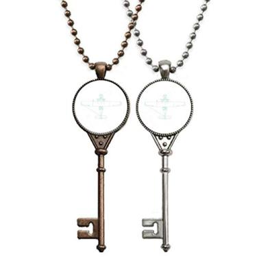 Imagem de OFFbb-USA Aircraft Lyrics Technology Colar com pingente para decoração de casais