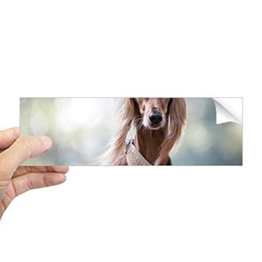 Imagem de DIYthinker Adesivo retangular com estampa de animal de estimação de pescoço longo para notebook, janela