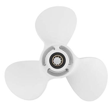 Imagem de Hélice de 3 lâminas adequada para 20-30HP, 10 dentes estriados de alumínio, hélice externa de barco, hélice de motor externo de reposição, fácil de instalar