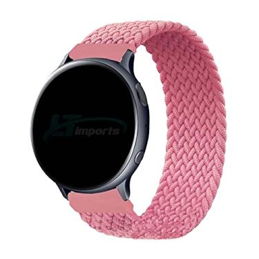 Imagem de Pulseira 20mm Trançada Elastica LTimports, compativel com Galaxy Watch 3 41mm - Active 2 44mm - Active 40mm - Galaxy Watch 42mm - GTS 2/3/4 - BIP 2/3/S/L (Rosa [Tam. G] (Pulso 195 até 210mm))