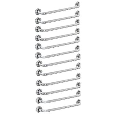 Imagem de Alça de Apoio Barra Inox 50cm Kit 12 Unidades Idoso Cadeirante Deficiente Acessibilidade Corrimao Banheiro