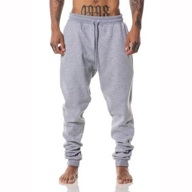 Imagem de Calça Moletom Jogger Cargo Confortável Treino Frio Masculina-Masculino