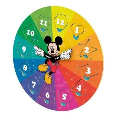 Imagem de Quebra-Cabeça Aprendendo As Horas Mickey Puzzle Disney - Xalingo