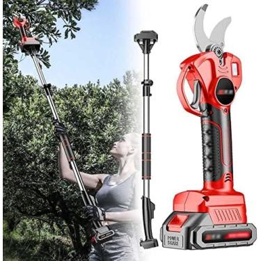 Imagem de Tesouras De Poda Elétricas Sem Fio Com Display Digital, Podador De Galhos De Árvores Cortados De 30 Mm, Alimentado Por Bateria De Lítio Recarregável, Para Sebes, Arbustos, Pomar, 6 A 8 Horas De Tr