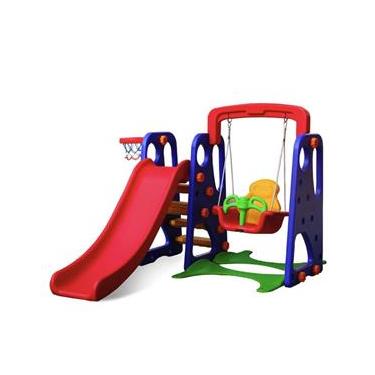 Imagem de Playground Completo Criança Feliz 3 em 1, Escorregador com Balanço e Cesta de Basquete BARZI