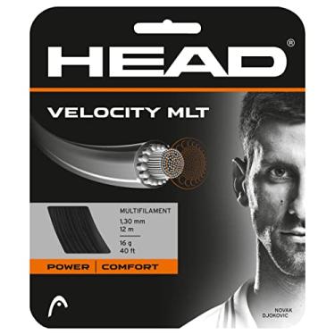 Imagem de Head Corda de raquete de tênis Velocity MLT conjunto de 10 m multifilamento - preto, calibre 17