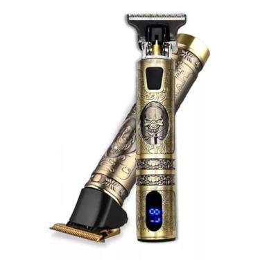 Imagem de Máquina Profissional Dragão Recarregável Sem Fio Cortar Aparador de Cabelo de Pezinho de Barba Indicador Bateria de Led Acabamento de Corte Lamina Regulável Pentes Óleo Limpador Cabo Maquina