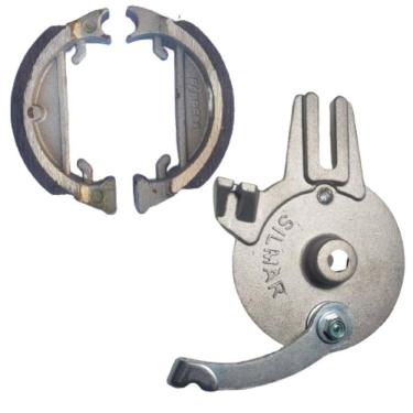 Imagem de Kit espelho tambor de freio + patim lona mobilete bikelete