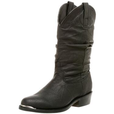 Imagem de Dingo Botas masculinas Amsterdam de couro bico redondo cano médio – Preto, Preto, 14