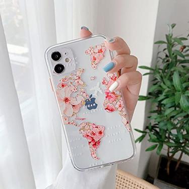 Imagem de Passagem aérea luxuosa com mapa do mundo Aviões de viagem Capa de telefone de silicone macio para iPhone XR X XS 11 12 Pro Max 7 8 Plus Capa, 3, para iphone X