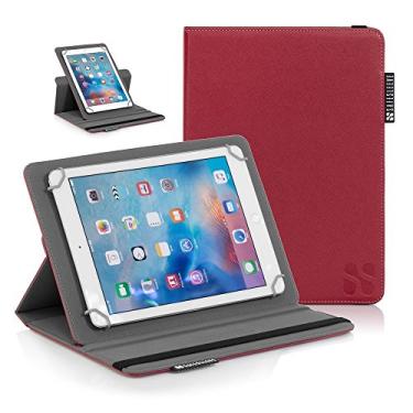Imagem de Capa de tablet universal com bloqueio de radiação EMF da SafeSleeve para tablets de 22,86 cm a 25,4 cm, incluindo iPad, iPad Air, iPad Pro 9,7, Galaxy Tab 9,7, Nexus 10, Nook HD+ e mais - Vermelho
