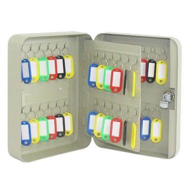 Imagem de Claviculário Armário Porta Chaves para 48 Chaveiros com Chave CL-48 - 