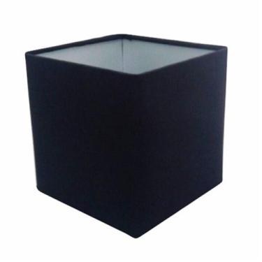 Imagem de Cúpula em tecido quadrada abajur luminária cp-25/25x25cm preto - Vivar