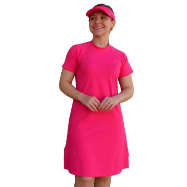 Imagem de Vestido Proteção Solar UV50+ Manga Curta Modesto Saída De Praia Evangé