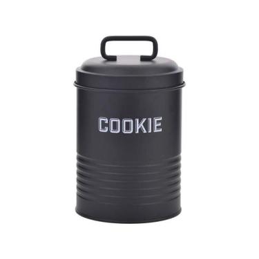 Imagem de Lata Cookie Preta 12x19x12Cm Metal - Mai Home