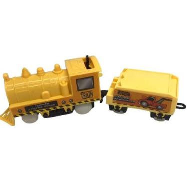 Imagem de Trem Locomotiva Construção 8 brinquedo Pilha Super Trilhos  - Filó Mod