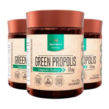 Imagem de Kit 3 Green Propolis Nutrify 60 Cápsulas