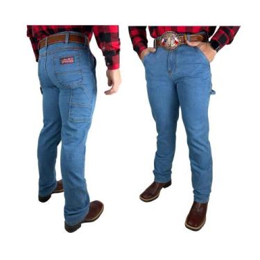 Imagem de Calça Jeans Masculina Country Carpinteira Os Boiadeiros Clara Ref: 492