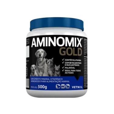 Imagem de Suplemento Vitamínico Aminomix Gold 500g Para Cães E Gatos - Vetnil