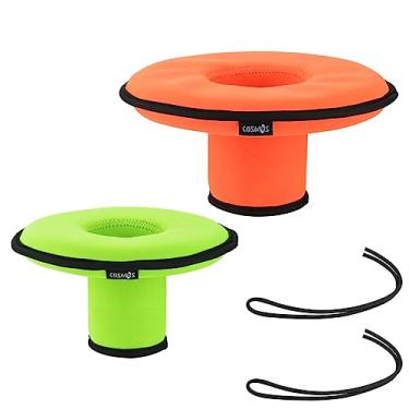Imagem de CM Suporte flutuante de neoprene para bebidas, porta-copos flutuantes para piscina, festa, diversão na água (1 peça média + 1 peça pequena)